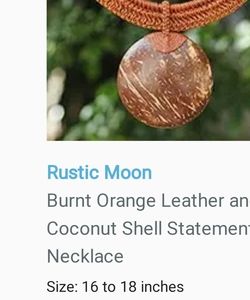 NWOT Novica "Rustic Moon" necklace